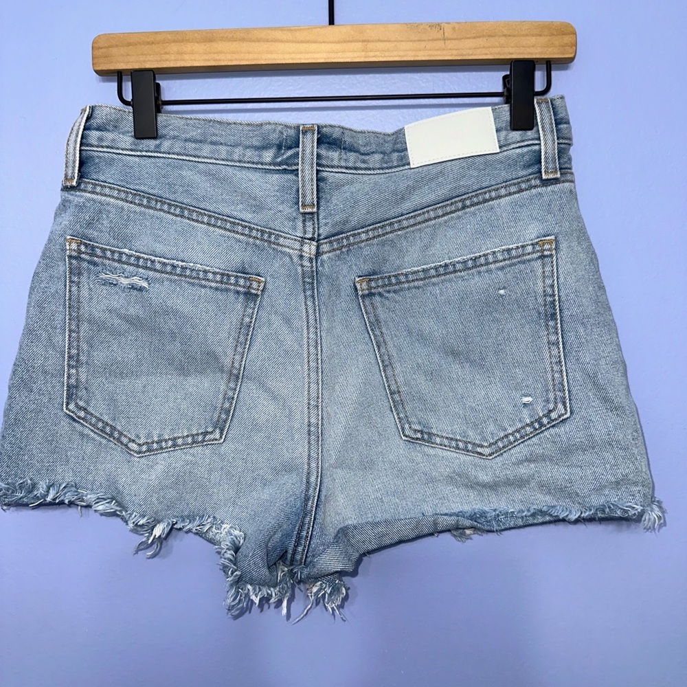 pistola Light Blue Distressed Denim Jean Shorts - Picture 5 of 7